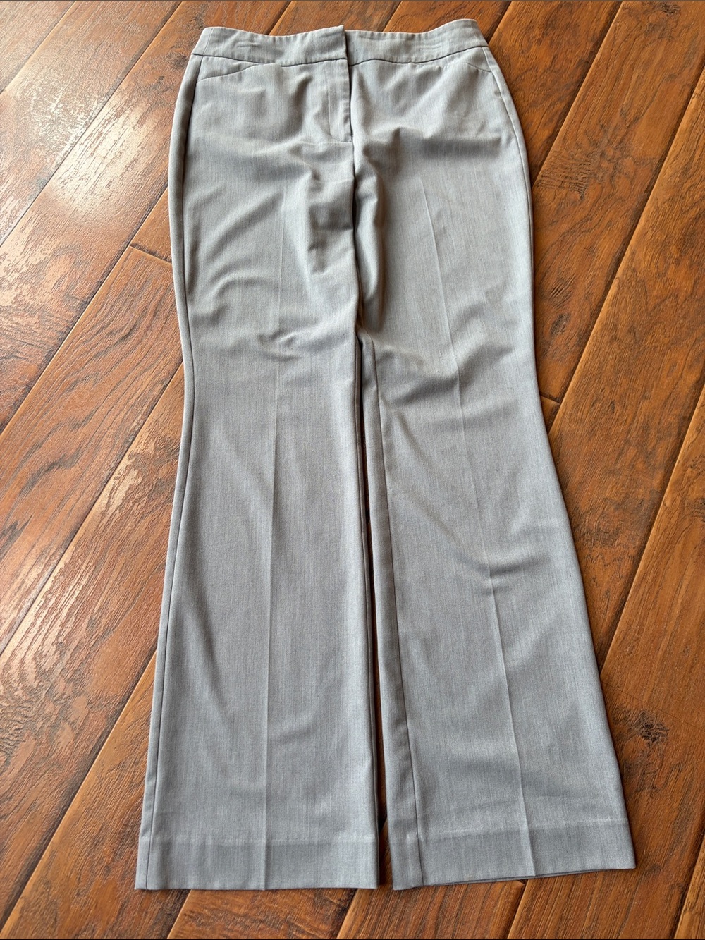 White House Black Market Light Gray Boot-Cut Dress Pants